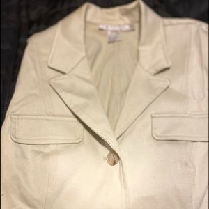 ✨Vintage✨Ivory Tweeds Dress jacket 🧥 Button down (EUC) Make An Offer🤩